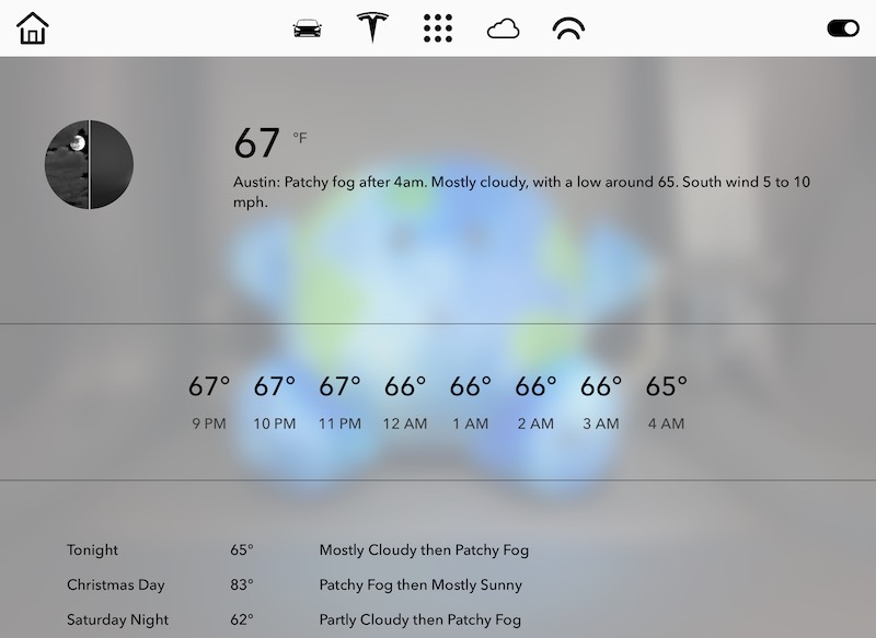 Tesla Console - Weather app